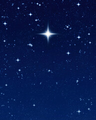 Wall Mural - a big bright beautiful wishing star