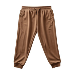 Wall Mural - Brown sweatpants for sports isolated on transparent background