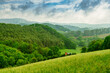 © Andrew Kornylak - A bucolic scene of farms and fields in the summer near Boone, North Carolina