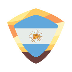 Sticker - soccer argentina flag shield