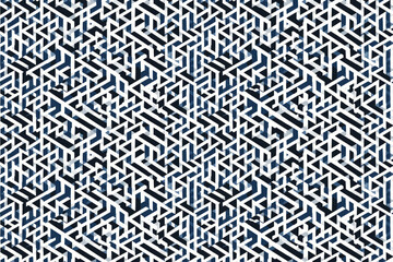 Poster - bending grid seamless pattern texture: a grid pattern that appears to bend and warp, challenging the