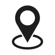 Simple icons representing locations and map pins