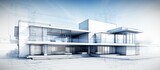 Fototapeta  - Contemporary architectural exterior with an abstract design