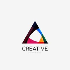 Aufkleber - Triangle abstract logo, business emblem icon