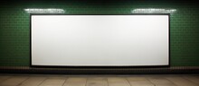 Empty Billboard In London Underground, UK.