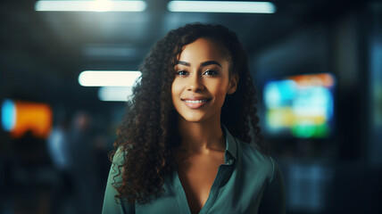 Wall Mural - Portrait of an African American Businesswoman