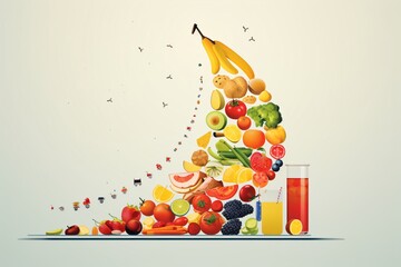 poster for healthy food, diet, and nutrition