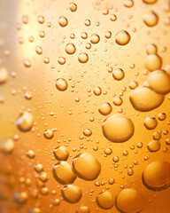 Sticker - water drops on beer background