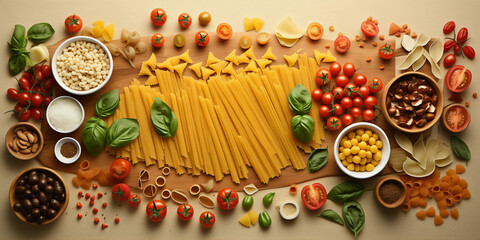 Wall Mural -  pasta set  concept