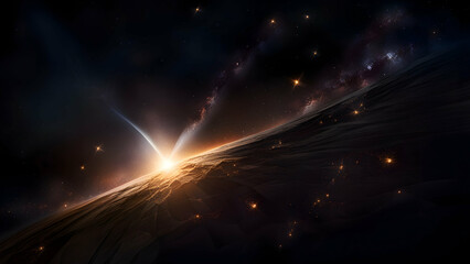Wall Mural - Illustration of fantasy space background