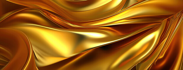 Gold background or texture and gradients shadow. AI Generative.