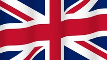 Full Screen Waving Flag Of United Kingdom