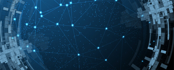 Abstract data background. Futuristic technology style. Elegant digital  background for business cyber presentations.