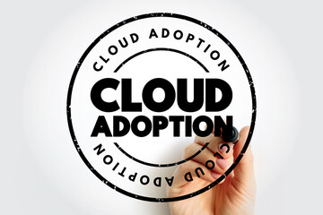 Poster - cloud adoption is a strategic move by organisations of reducing cost, mitigating risk and achieving 