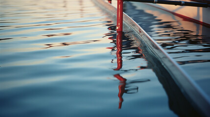 Poster - A remix of the abstract rowing regatta reflections, offering a fresh perspective on the elegance and precision of rowing.