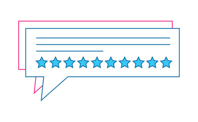Wall Mural - Comments or reviews from viewers with a star rating. Vector illustration