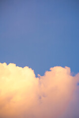 Wall Mural - nature and landscape concept with twilight sky after sunset