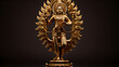 Hindu god brass Statue in various poses, generative AI