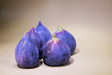 fresh figs on a wooden table