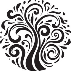 Fototapete - Abstracted Swirlscape Curly Designs in Modern Vectors Dynamic Torsion Curly Modern Vector Abstractions