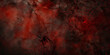 Scary Grunge Background With Dark Smoke Wall with black spiders, Dark horror background in black and red tones with sepia goth crack and grey mist, smoke or fog, generative AI