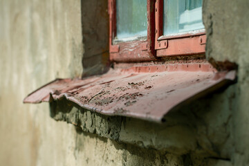 Wall Mural - An old window frame.