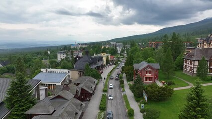 Wall Mural - Aerial view of Stary Smokovec in Slovakia