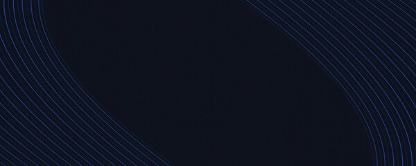 A Black blue abstract modern background for design. Dark. Geometric shape. 3d effect. Diagonal lines, stripes. Triangles. Gradient. Light, glow. Metallic sheen. Minimal. Web banner. Wide. Panoramic.