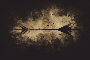 Poster - A black and white photo of an arrow. This versatile image can be used in various contexts.