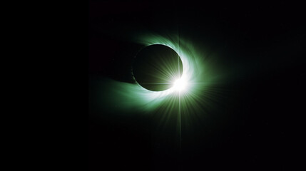 Wall Mural - total solar eclipse in the sky,created with generative ai tecnology.