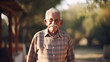 © BlazingDesigns - Portrait of an elderly man on the background of the autumn forest.