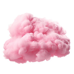 Canvas Print - A beautiful pink cloud isolated on white background