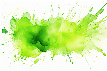 Canvas Print - Neon green's vibrant splash, abstract and electric