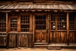 farwest saloon general store , old wooden facade , wild west general store