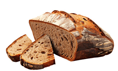 Poster - bread, farm bread, wholemeal bread, brown bread, isolated on transparent background