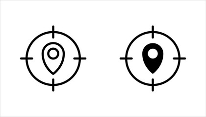 Poster - Current location icon. Pointer sign. symbol tracking in vector flat style. vector illustration on white background