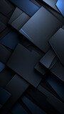 Fototapeta Przestrzenne - wallpaper for devices, black with Navy Blue accents, minimalist, creative created with Generative Ai