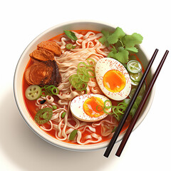 Poster - A bowl of ramen with good color flavor