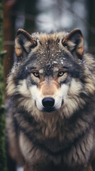  seamless wolf photo design for phone wallpaper created with Generative Ai