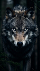  seamless wolf photo design for phone wallpaper created with Generative Ai