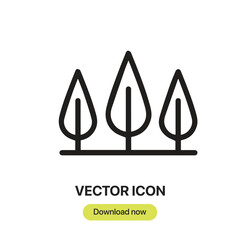 Poster - Nature icon vector. Linear-style sign for mobile concept and web design. Nature symbol illustration. Pixel vector graphics - Vector.	
