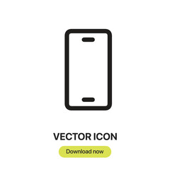 Poster - Smartphone icon vector. Linear-style sign for mobile concept and web design. Smartphone symbol illustration. Pixel vector graphics - Vector.	
