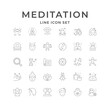 © motorama - Set line icons of meditation