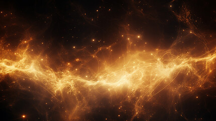 Aufkleber - Electric Sparks on a Dark Background Abstract Energy Pattern