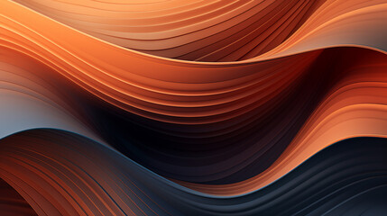Fototapete - Abstract Dynamic Waves Creating a Mesmerizing Pattern Background
