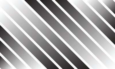 Poster - abstract black white gradient diagonal bold lines stripe pattern.