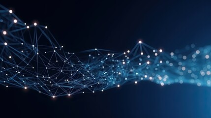 Blue technological background for wallpaper. Generative AI