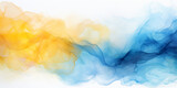 Fototapeta  - Abstract blue yellow watercolor background. For banner and poster. Ukrainian watercolor backdrop with soft blur effect. Ukraine flag colors. Watercolor abstract wallpaper.
