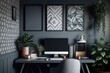 Modern home office interior. Workplace concept