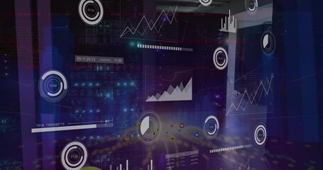 Poster - Animation of financial data processing over computer servers